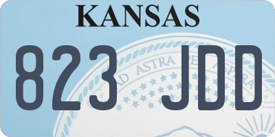 KS license plate 823JDD