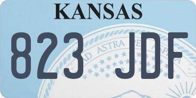 KS license plate 823JDF