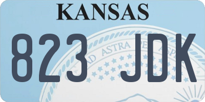 KS license plate 823JDK