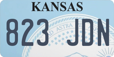 KS license plate 823JDN