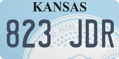 KS license plate 823JDR