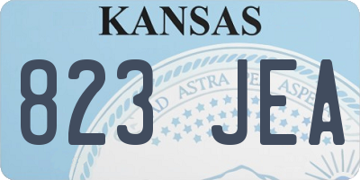 KS license plate 823JEA