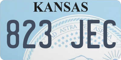 KS license plate 823JEC