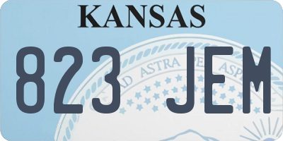 KS license plate 823JEM