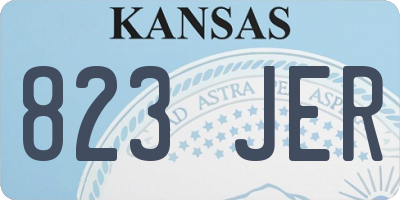 KS license plate 823JER