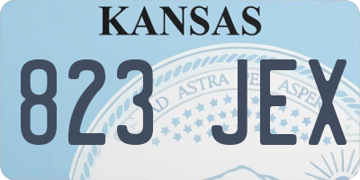 KS license plate 823JEX