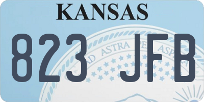 KS license plate 823JFB