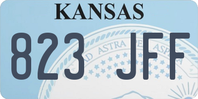 KS license plate 823JFF