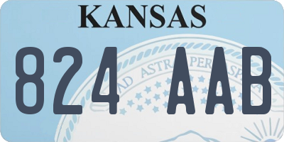 KS license plate 824AAB