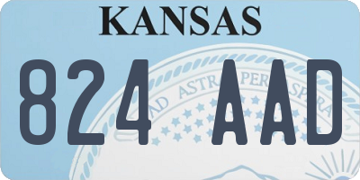 KS license plate 824AAD