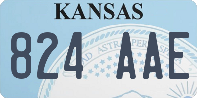 KS license plate 824AAE