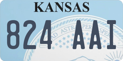 KS license plate 824AAI