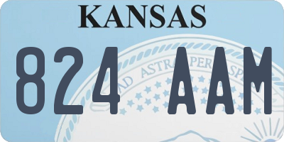 KS license plate 824AAM