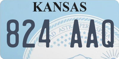 KS license plate 824AAQ