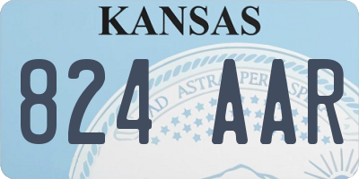 KS license plate 824AAR