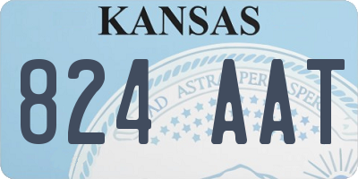 KS license plate 824AAT