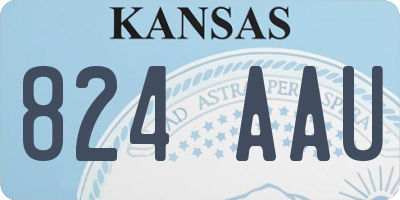 KS license plate 824AAU