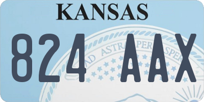 KS license plate 824AAX