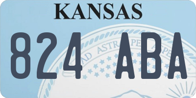 KS license plate 824ABA