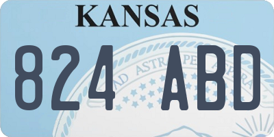 KS license plate 824ABD