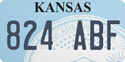 KS license plate 824ABF