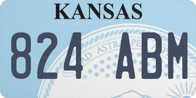 KS license plate 824ABM