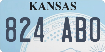 KS license plate 824ABO