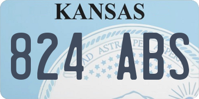 KS license plate 824ABS