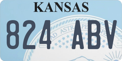 KS license plate 824ABV