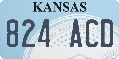 KS license plate 824ACD
