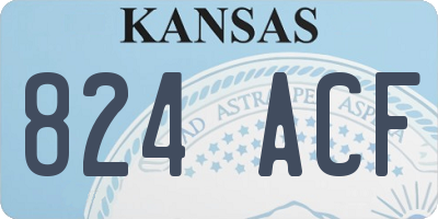 KS license plate 824ACF