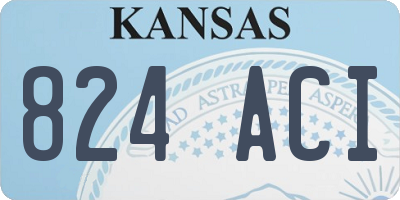 KS license plate 824ACI