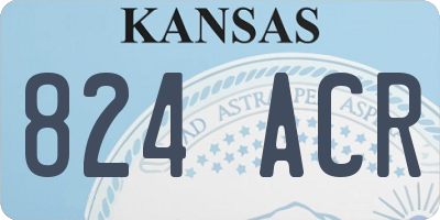 KS license plate 824ACR