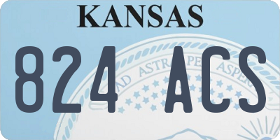 KS license plate 824ACS