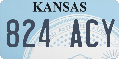 KS license plate 824ACY