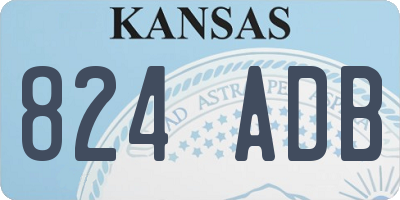 KS license plate 824ADB