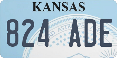 KS license plate 824ADE