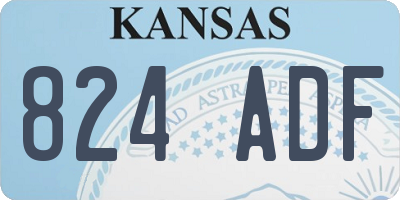 KS license plate 824ADF