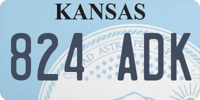 KS license plate 824ADK