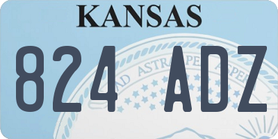 KS license plate 824ADZ