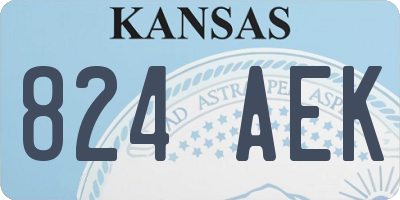 KS license plate 824AEK