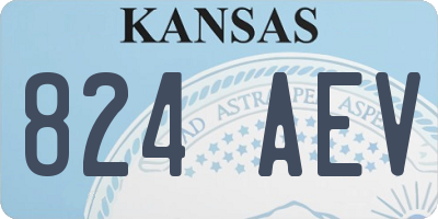 KS license plate 824AEV