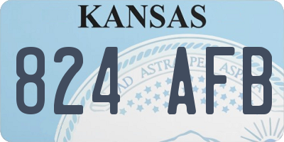 KS license plate 824AFB