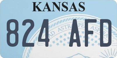 KS license plate 824AFD