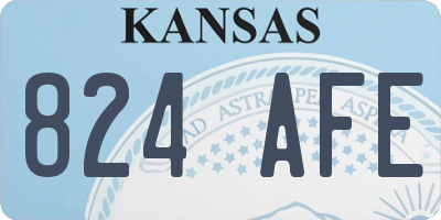 KS license plate 824AFE