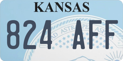 KS license plate 824AFF
