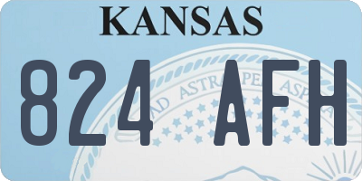 KS license plate 824AFH