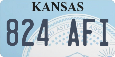 KS license plate 824AFI