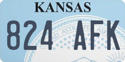 KS license plate 824AFK