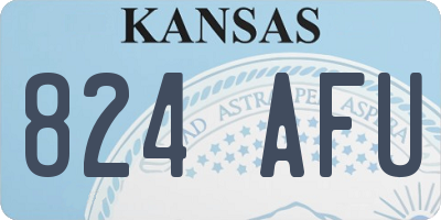 KS license plate 824AFU